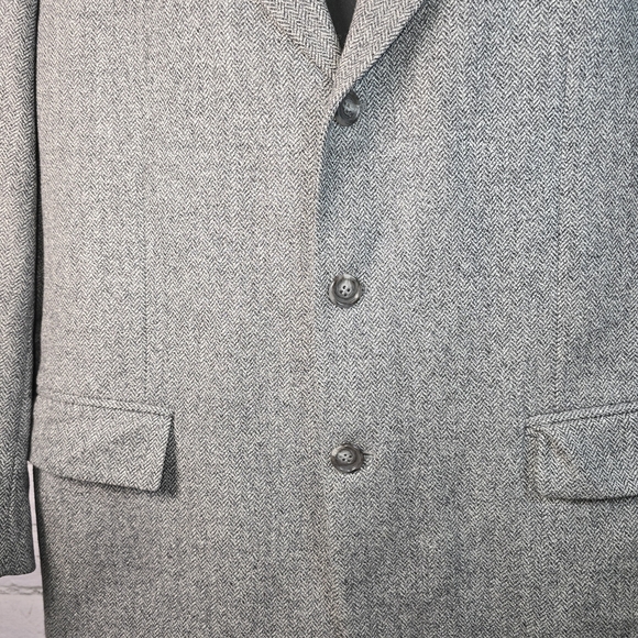 Corneliani C C Collection Wool Cashmere Gray Blazer Herringbone Mens Size 40R - Picture 4 of 12